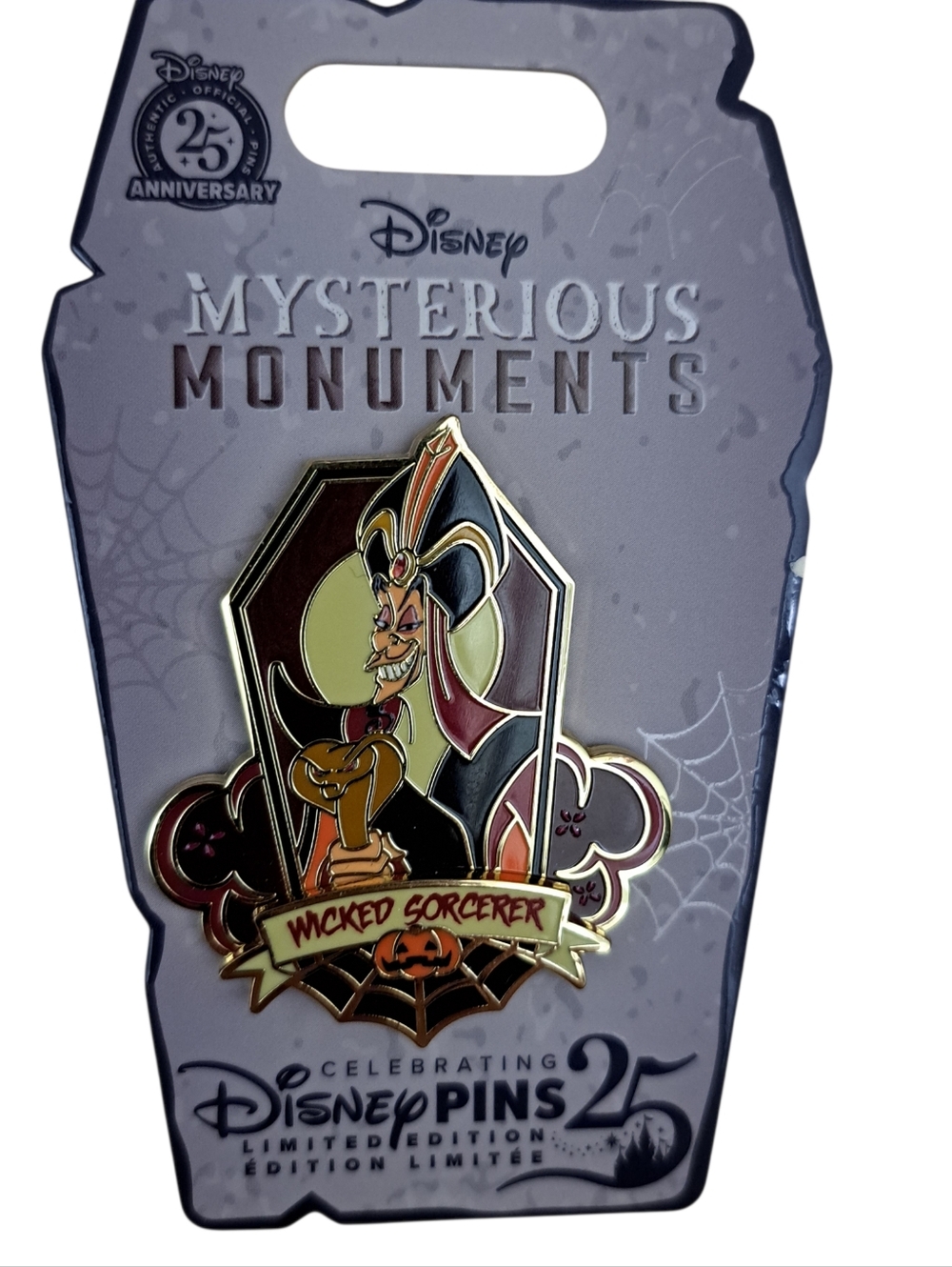 Disney Mysterious Monuments Wicked Sorcerer Pin - Black, Red, Gold